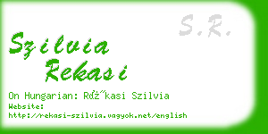 szilvia rekasi business card